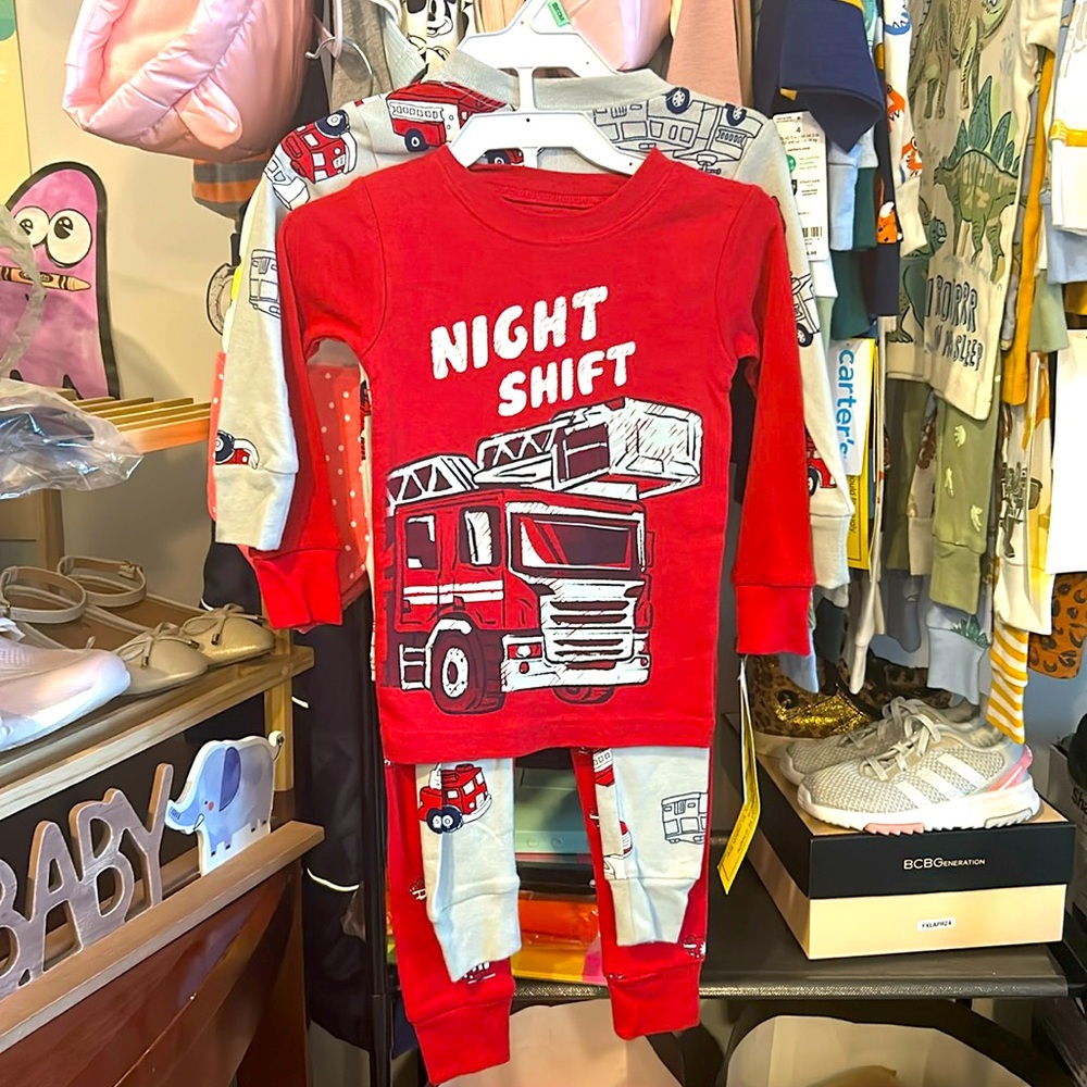 Firefighters pj NWT pajama kids night shift